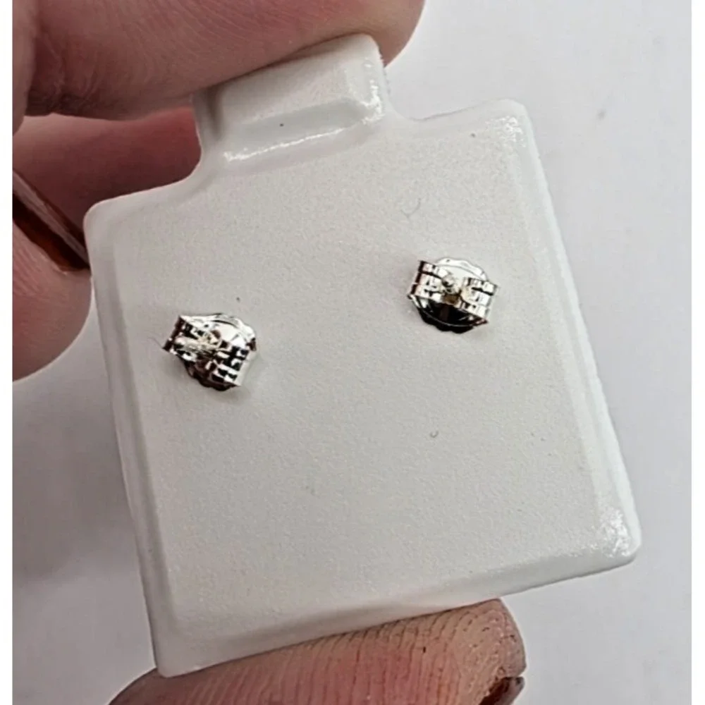 Mystic Topaz Princess Prong Sterling Silver 925 Stud Earrings 1.25 Carats NWOT